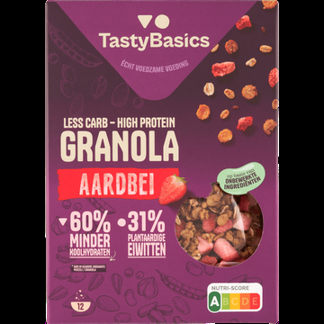 TastyBasics Low Carb High Protein Granola Aardbei bij Jumbo