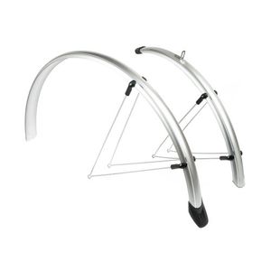 Eurofender spatbordenset Rapido 46 mm - 28 inch kunststof zilver