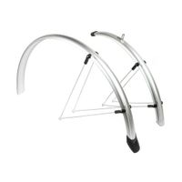 Eurofender spatbordenset Rapido 46 mm - 28 inch kunststof zilver - thumbnail
