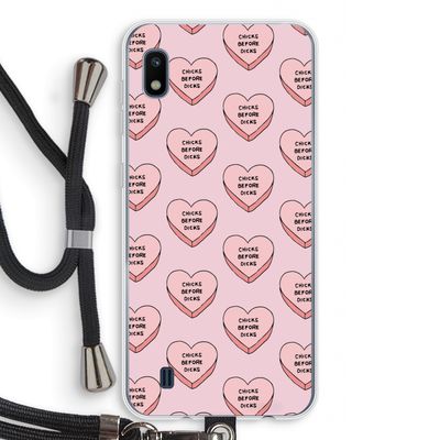 Chicks before dicks: Samsung Galaxy A10 Transparant Hoesje met koord