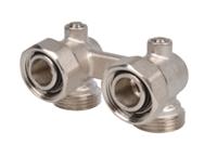 Kirchhoff Messing verdeler 90°, vernikkeld, 3/4" Euroconus x 3/4"IT, hoekvorm - 988526255