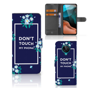 Xiaomi Poco F2 Pro Portemonnee Hoesje Flowers Blue DTMP