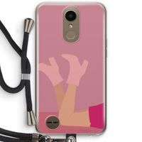 Pink boots: LG K10 (2017) Transparant Hoesje met koord