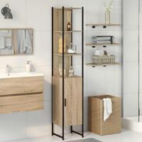 Badkamerkast Sonoma Eiken 33x33x185,5 cm Houtcomposiet