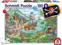 Schmidt Spiele Pirate cove (pirate flag) Legpuzzel 100 stuk(s) Stripfiguren