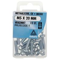 M.schroef moer ck m5x20mm 12st - Deltafix