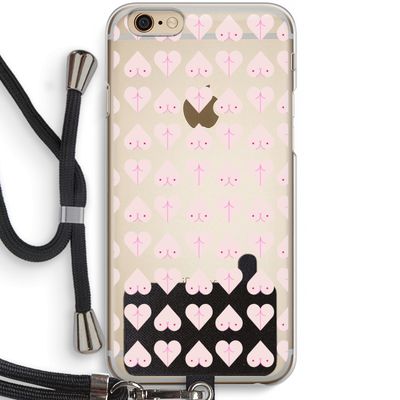 Ass 'n Titties: iPhone 6 / 6S Transparant Hoesje met koord Ass 'n Titties: iPhone 6 / 6S Transparant Hoesje met koord
