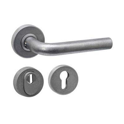 Intersteel AchterdeurbeslagsetLuzern rond RVS getrommeld - 0034.405716