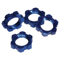 Wheel nuts, splined, 17mm (blue-anodized) (4)