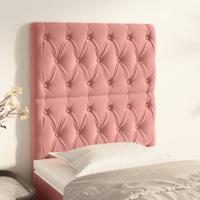 Hoofdborden 2 st 80x7x78/88 cm fluweel roze