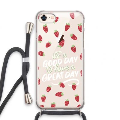 Don't forget to have a great day: iPhone 7 Transparant Hoesje met koord