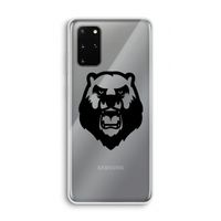 Angry Bear (black): Samsung Galaxy S20 Plus Transparant Hoesje