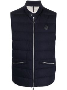 Moncler gilet à logo appliqué - Bleu