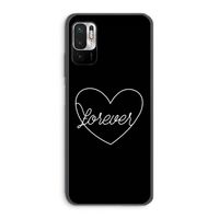 Forever heart black: Xiaomi Redmi Note 10 5G Transparant Hoesje