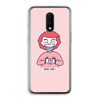 Hartje: OnePlus 7 Transparant Hoesje