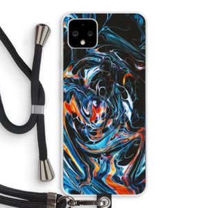Black Unicorn: Pixel 4 XL Transparant Hoesje met koord