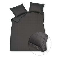 Vandyck Vandyck Home 78 Check 300Tc Dekbedovertrek 2-persoons (200x200/220) off black