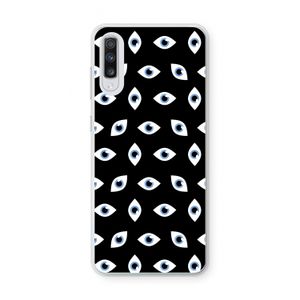 Eyes pattern: Samsung Galaxy A70 Transparant Hoesje