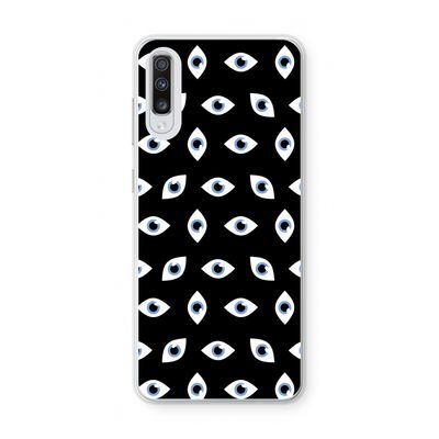 Eyes pattern: Samsung Galaxy A70 Transparant Hoesje