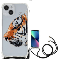 Back Cover iPhone 14 Watercolor Tiger - thumbnail