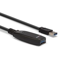 LINDY USB-kabel USB 3.2 Gen1 (USB 3.0 / USB 3.1 Gen1) USB-A stekker, USB-A bus 15.00 m Zwart 43322 - thumbnail