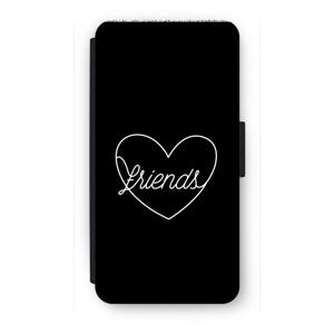 Friends heart black: iPhone 7 Plus Flip Hoesje