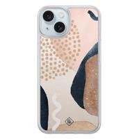 iPhone 15 hybride hoesje - Abstract dots