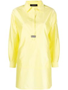 Fabiana Filippi robe-chemise satinée à coupe courte - Jaune