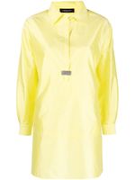 Fabiana Filippi robe-chemise satinée à coupe courte - Jaune