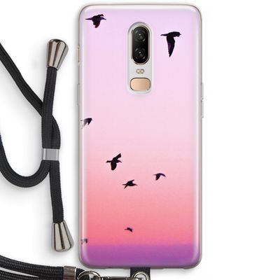 Fly away: OnePlus 6 Transparant Hoesje met koord