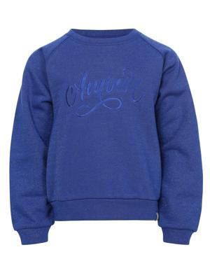 LOOXS Little winter sweater meisjes - blauw - lurex