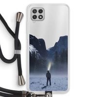 Wanderlust: Samsung Galaxy A22 4G Transparant Hoesje met koord