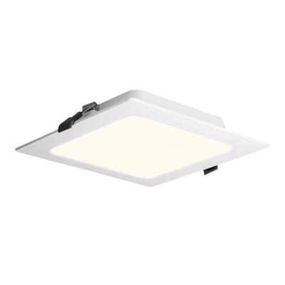 LED Downlight ECO - inbouwspot vierkant - mini LED paneel - 18 Watt 1820 lumen - 2700K warm wit - 220x220mm - plat 27mm