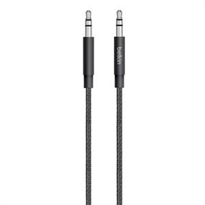Belkin AV10164bt04-BLK Jackplug Audio Aansluitkabel [1x Jackplug male 3,5 mm - 1x Jackplug male 3,5 mm] 1.20 m Zwart Gesleeved