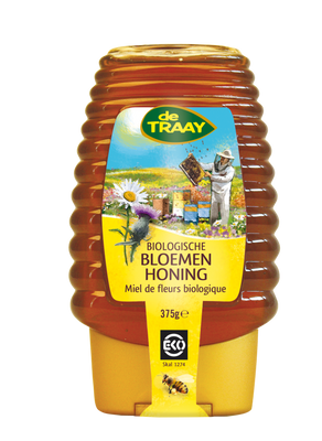 De Traay Bloemenhoning Biologisch Knijpfles