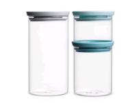 Brabantia voorraadbus set/3 glas