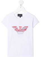 Emporio Armani Kids t-shirt à logo imprimé - Blanc