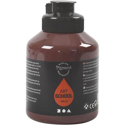 Creativ Company Acryl verf, semi-glanzend, dekkend, burnt umber, 500 ml/ 1 fles