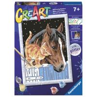 Ravensburger CreArt Schilderen op nummer vrienden in de stal