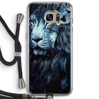Darkness Lion: Samsung Galaxy S7 Edge Transparant Hoesje met koord