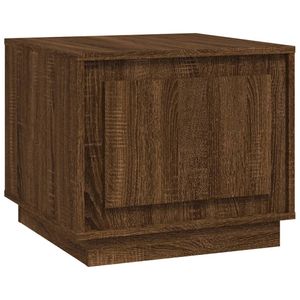 vidaXL Salontafel 51x50x44 cm bewerkt hout bruin eikenkleur