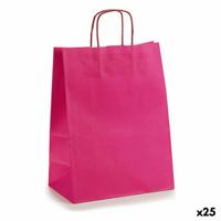 Papieren Zak 24 x 12 x 40 cm Roze (25 Stuks) Papieren Zak 24 x 12 x 40 cm Roze (25 Stuks)