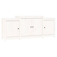 vidaXL Dressoir 164x37x68 cm massief grenenhout wit - thumbnail