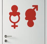 Muurstickers Twee spenen jongen en meisje Muurstickers Twee spenen jongen en meisje