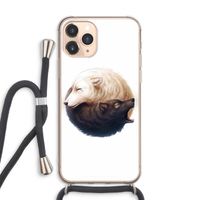 Yin Yang Wolves: iPhone 11 Pro Max Transparant Hoesje met koord