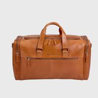 NEGOTIA Alpha Leren Duffel Bag Weekendtas Reistas Bruin