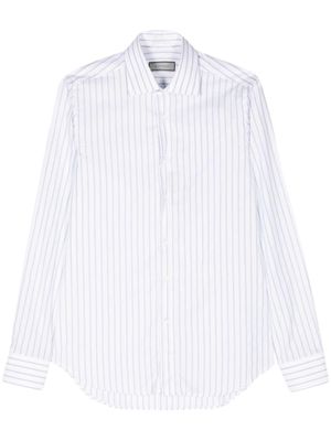 Canali chemise en coton à rayures - Blanc