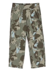 Aspesi Kids pantalon droit à imprimé camouflage - Vert