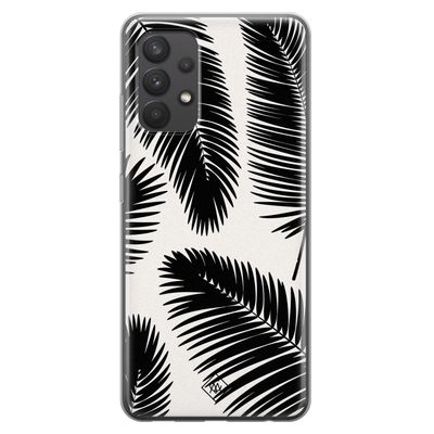Samsung Galaxy A32 4G siliconen telefoonhoesje - Palm leaves silhouette