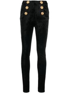 Balmain pantalon skinny en velours - Noir